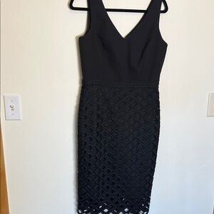 White House Black Market Black Lace Cocktail Dress NWT Size 6